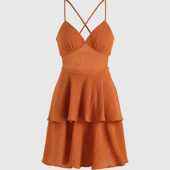navy blue dress for baby girl Cider Dresses | Cider Orange Dress Cutout | Color: Orange | Size: L